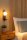 LED Wandleuchte Holz Glas Schwarz flexibel G9 H:32 cm