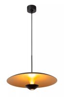 LED Pendelleuchte Aluminium Schwarz Gold 2700 K &Oslash;40 cm