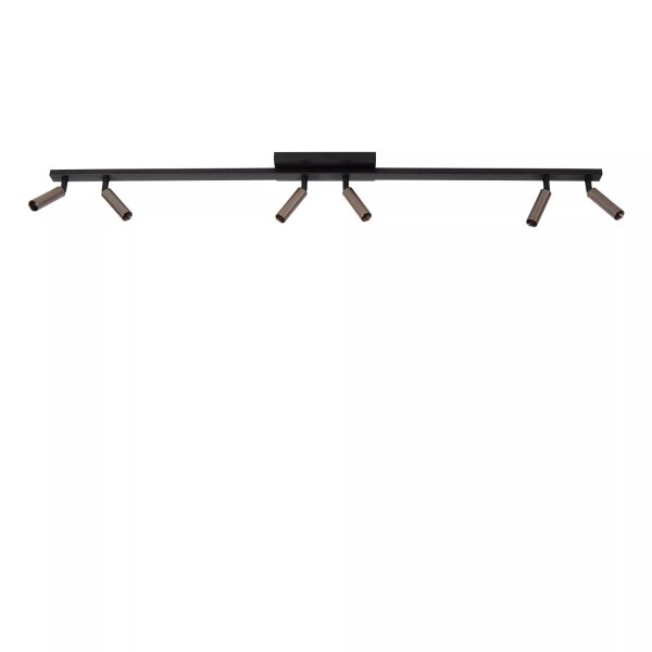 Flexibler Deckenspot Schwarz Kaffeebraun L:119 cm GU10