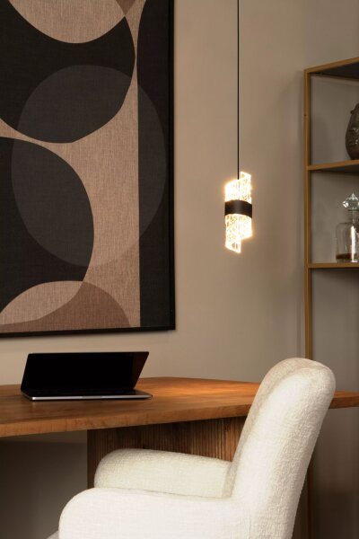 Moderne LED Hängelampe Schwarz Ø13 cm rund 2700 K 9 W