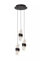 Moderne LED Hängelampe Schwarz B:25 cm 2700 K 3-flammig