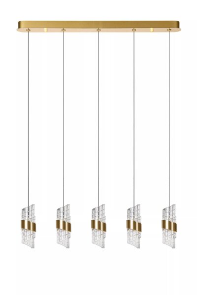 Moderne LED Pendelleuchte Gold L:84 cm 2700 K 5-flammig