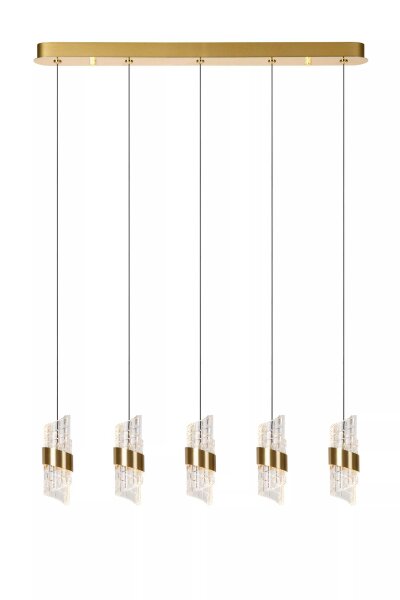 Moderne LED Pendelleuchte Gold L:84 cm 2700 K 5-flammig