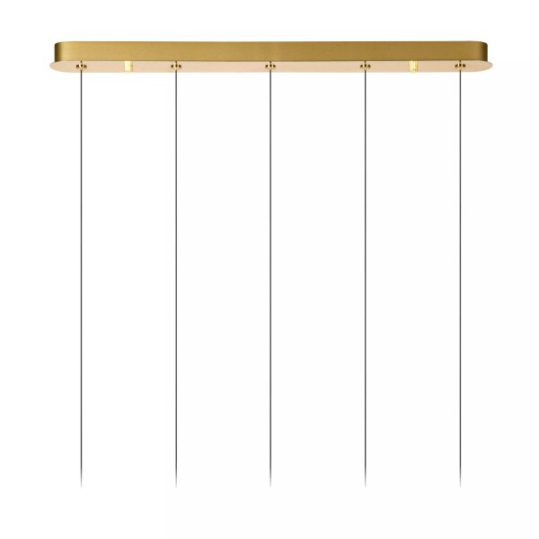 Moderne LED Pendelleuchte Gold L:84 cm 2700 K 5-flammig