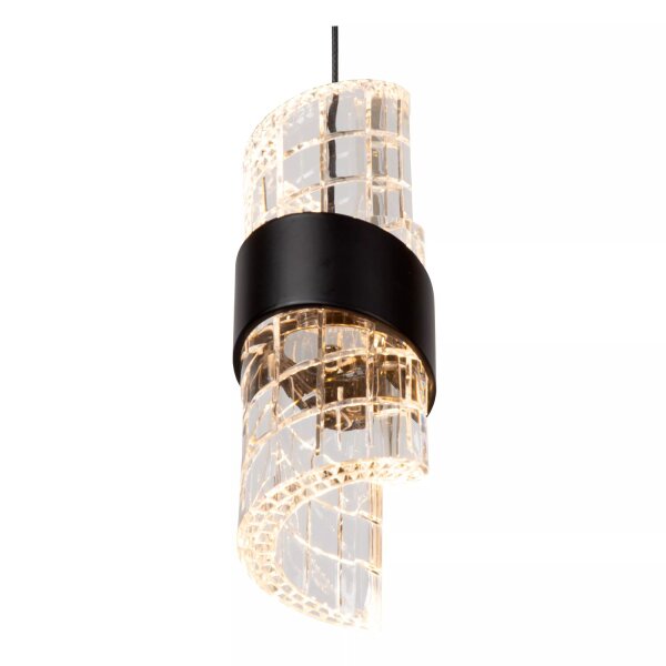 Moderne LED Pendelleuchte Schwarz L:84 cm 2700 K 5-flmg