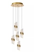 Moderne LED Pendelleuchte Gold L:30 cm 2700 K 5-flammig