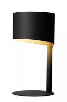 Schwarze Tischlampe Metall 28,5 cm niedrig E14 Zeitlos