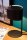 Schwarze Tischlampe Metall 28,5 cm niedrig E14 Zeitlos