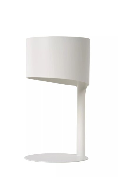 Weiße Tischlampe Metall 28,5 cm klein E14 bis 40 W