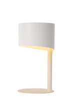 Weiße Tischlampe Metall 28,5 cm klein E14 bis 40 W