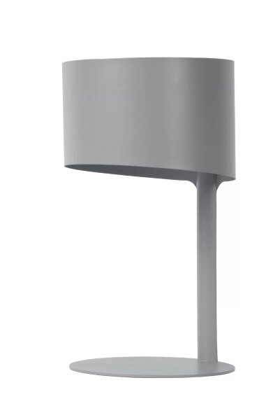 Graue Tischlampe Metall 28,5 cm klein E14 bis 40 W