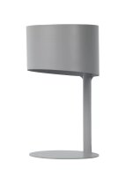 Graue Tischlampe Metall 28,5 cm klein E14 bis 40 W