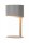 Graue Tischlampe Metall 28,5 cm klein E14 bis 40 W
