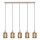 Lange Hängelampe Glas Aluminium Taupe L:164 cm 5-flmg