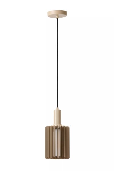Runde Hängelampe Glas Metall Taupe Ø15 cm E27 Modern