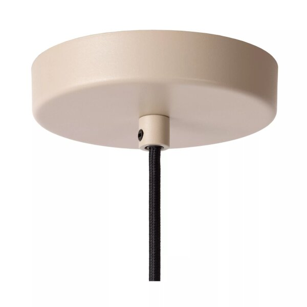 Runde Hängelampe Glas Metall Taupe Ø15 cm E27 Modern