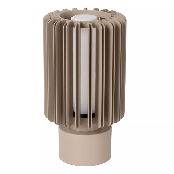 Tischleuchte Taupe Aluminium Glas E27 27 cm Modern