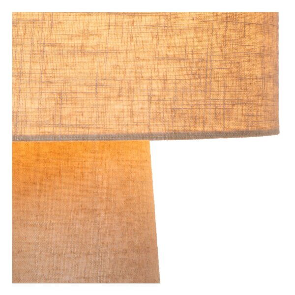 Tischlampe Stoff Taupe 50 cm hoch E27 bis 40 W Modern