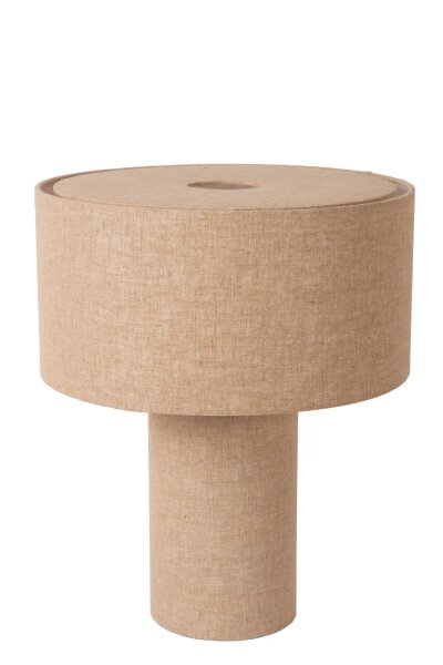 Tischlampe Stoff Taupe 52 cm groß E27 bis 40 W blendarm