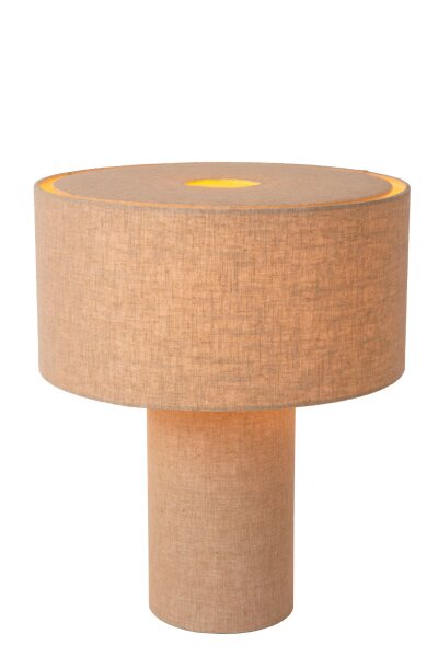 Tischlampe Stoff Taupe 52 cm groß E27 bis 40 W blendarm
