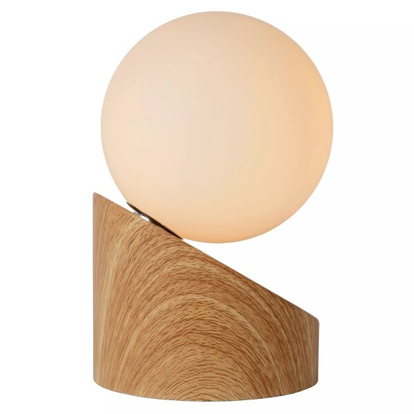Natürliche Tischleuchte Glas Metall in Holz G9 16 cm
