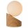 Natürliche Tischleuchte Glas Metall in Holz G9 16 cm