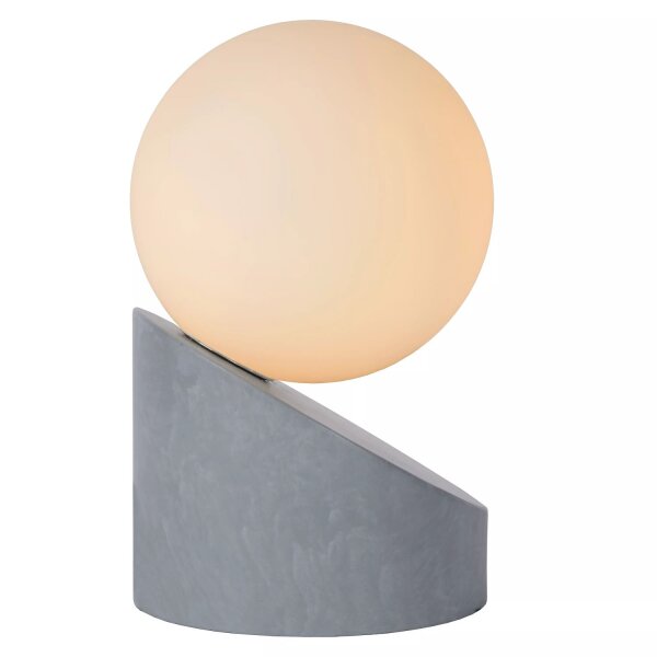 Blendarme Tischleuchte Glaskugel Metall Grau G9 16 cm