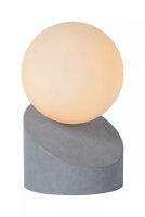 Blendarme Tischleuchte Glaskugel Metall Grau G9 16 cm