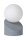 Blendarme Tischleuchte Glaskugel Metall Grau G9 16 cm