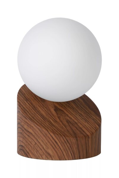 Natürliche Tischleuchte Glas Kugel Metall G9 16 cm
