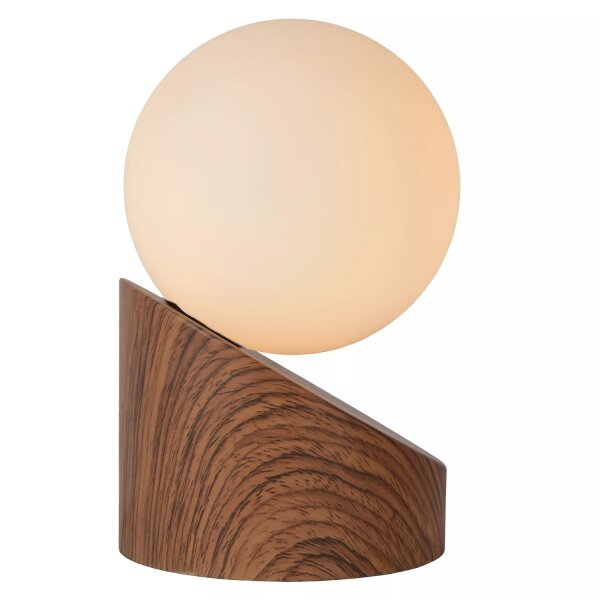 Natürliche Tischleuchte Glas Kugel Metall G9 16 cm