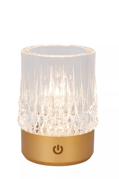 LED Akku Tischlampe 3-er Set Gold Touch dimmbar 10,3 cm