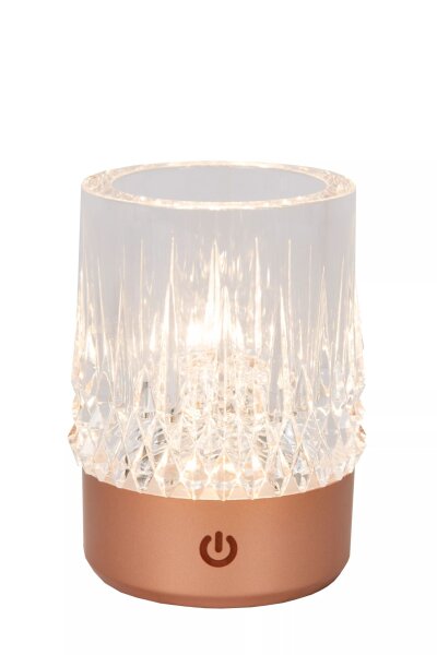LED Akku Tischlampe 3-er Set Kupfer Touch USB dimmbar