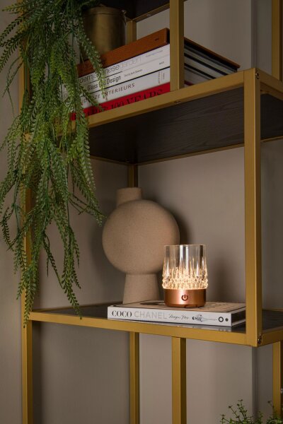 LED Akku Tischlampe 3-er Set Kupfer Touch USB dimmbar
