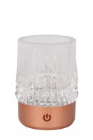 LED Akku Tischlampe 3-er Set Kupfer Touch USB dimmbar