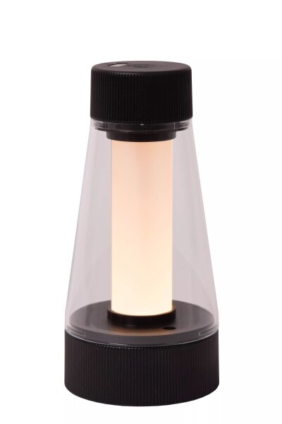 LED Akku Tischleuchte Schwarz IP44 USB 12 h dimmbar