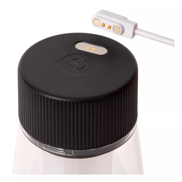 LED Akku Tischleuchte Schwarz IP44 USB 12 h dimmbar
