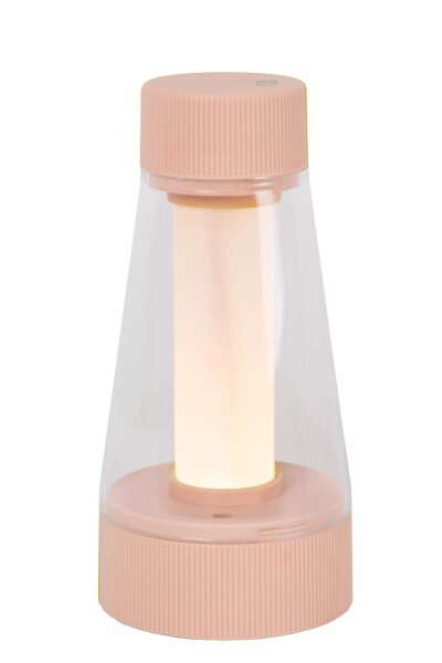 LED Akku Tischleuchte Pink IP44 USB 12 h dimmbar