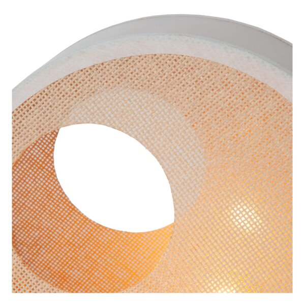 Dekorative Tischlampe Papier Beige Weiß H:26,5 cm E14