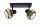 Deckenspot Industrial Schwarz Gold E14 L:26 cm flexibel