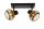 Deckenspot Industrial Schwarz Gold E14 L:26 cm flexibel