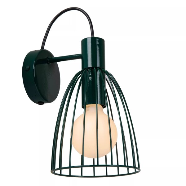 Wandleuchte Kinder Grün Metall E27 schwenkbar B:15 cm