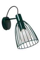 Wandleuchte Kinder Grün Metall E27 schwenkbar B:15 cm