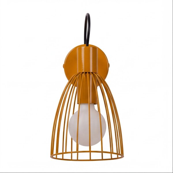 Wandspot Kinder Ockergelb Metall E27 schwenkbar B:15 cm