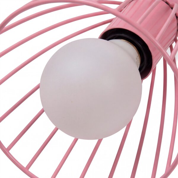 Wandstrahler Kinder Pink Metall E27 schwenkbar B:15 cm
