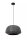 Runde Pendelleuchte Seegras Schwarz E27 Ø47 cm Modern