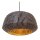 Runde Pendelleuchte Seegras Schwarz E27 Ø47 cm Modern