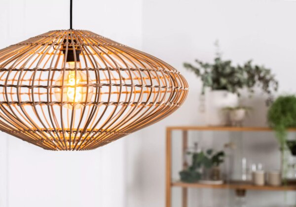 Natürliche Hängeleuchte Rattan Natur Industrial Ø56 cm