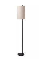Stehleuchte Stoffschirm Metall Beige Schwarz 165 cm