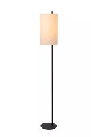 Stehleuchte Stoffschirm Metall Beige Schwarz 165 cm